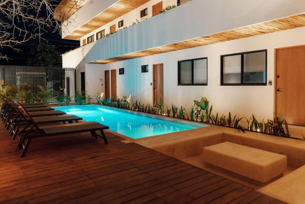 Cozy Apartment With Pool In Bacalar Center Kültér fotó